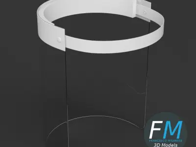 Acrylic face shield 3D model