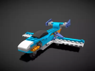 Lego Propeller Plane 3D model