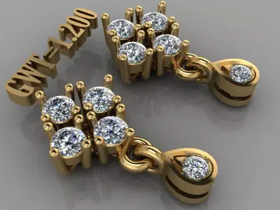 EARING STUDS  3D model 6