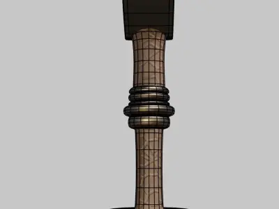 straight classic Germanic sword high 3D model