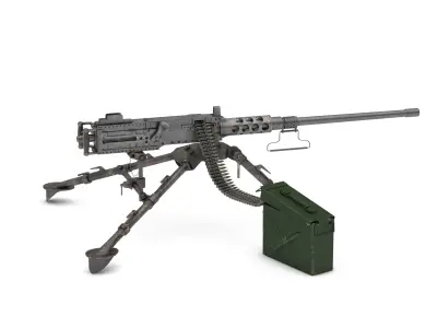 Browning Machine Gun Cal 50  M2  HB  3D model
