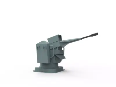Naval gun type 15 3D model