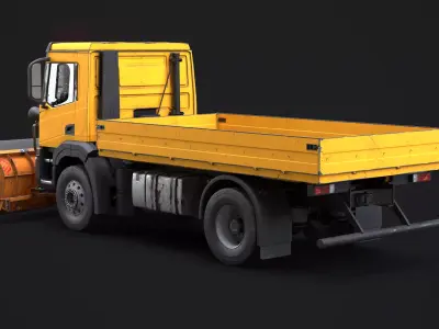 Used Winter Service Truck with Snow Plow 3D model
