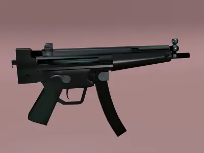 GUN HKSP5 - Model and Textures - Low-poly 3D model Low-poly 3D model