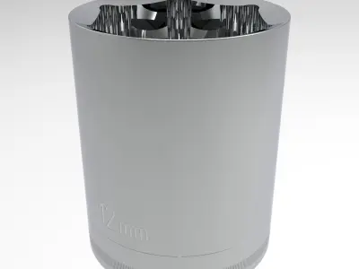 Deep Socket 12 mm 3D model