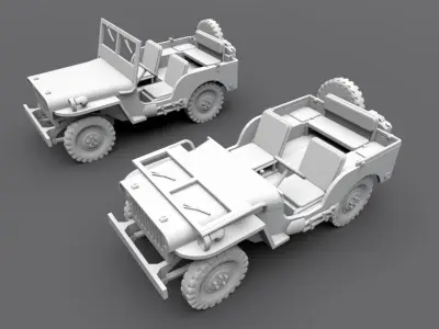 Jeep Willys MB Scale Model 3D print model
