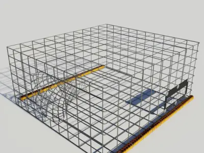 Square Fish Trap 1 3D model
