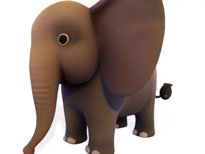 Low Poly Stylized Elephant 3D Model Low-poly 3D model