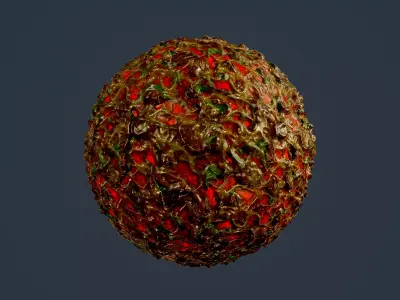 Sci-fi Alien Creature Environment Seamless PBR Texture 30 Texture