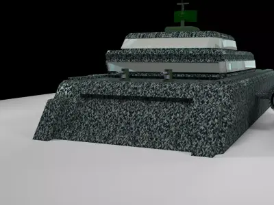 WAR SHIP Low-poly 3D model