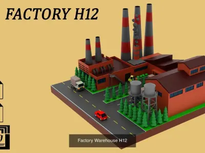 Factory Warehouse 3D Model Pack purchase
