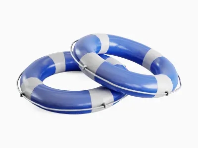 Lifebuoy 05 Low-poly 3D model
