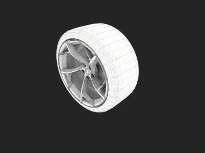 McLaren Elva wheel  Low-poly 3D model