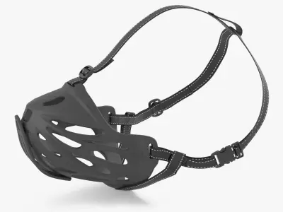 Silicone Dog Muzzle Husky 3D model