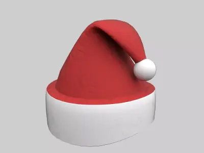 Santa Hat Low-poly 3D model