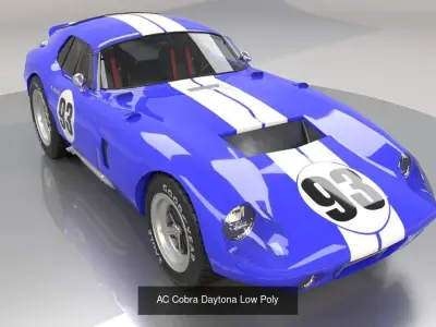 AC Cobra Daytona High poly and Low Poly 3D Model Pack purchase