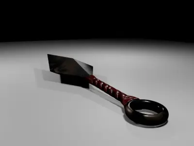 kunai 3d model shovel Low-poly 3D model