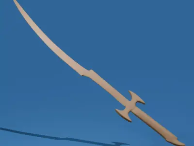 Fantasy Sword 3D Printable Miniature Weapon 3D print model