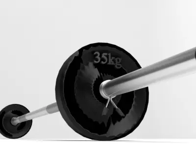 Barbell Adjustable 35kg 3D model
