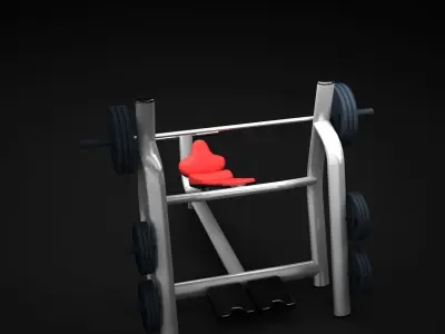 Bench Inclined DR 3D model