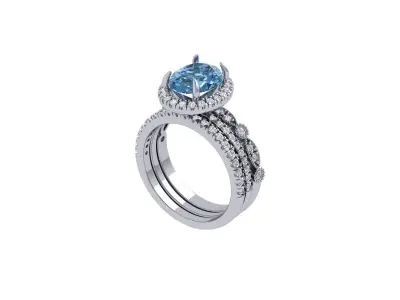Oval Ring 3D print model 12