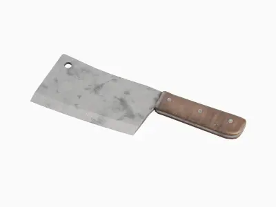 Meat Cleaver C 01 Low-poly 3D model