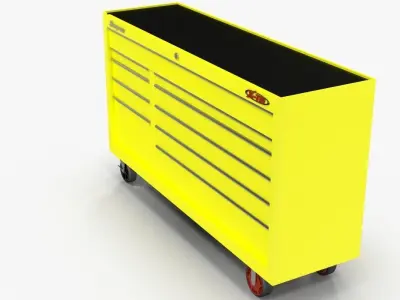 Tool Storage Yellow Low-poly 3D model