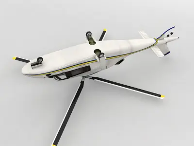  Agusta 109 Helicopter  Low-poly 3D model