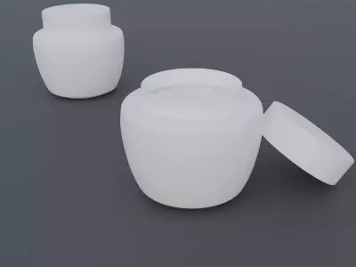Cream Jar 01 3D model