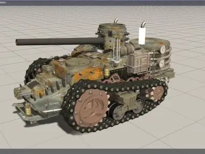 Steampunk Tank 3D model purchase