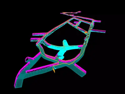 UE5 Underground Mine Tunnel Scene 3D model