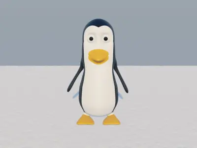 Penguin Free low-poly 3D model