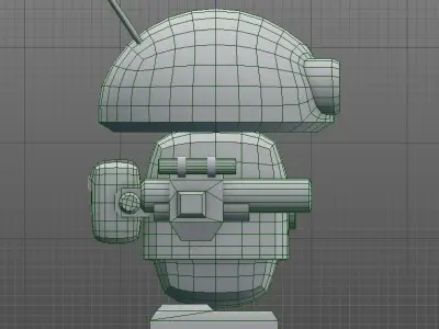 Battle robot Free low-poly 3D model