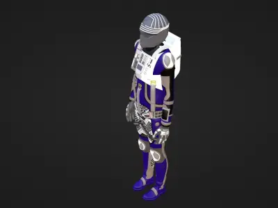 Robot Soldier - Assault Soldier Low-poly 3D model 26