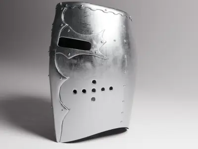 Medieval helmet Tophfelm Low-poly 3D model