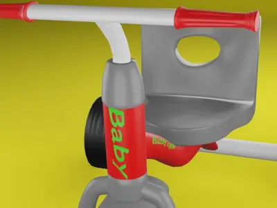 tricycle toy Low-poly 3D model