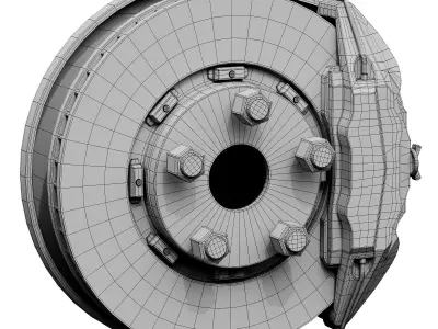 Car braking system for SUV cars 3D model