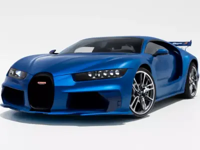  Electric Blue Luxury Hypercar 3D model