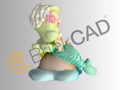 Mermaid 3D Model High Detail Fantasy Character 3D model