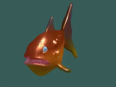 Clown Fish animated Low-poly 3D model