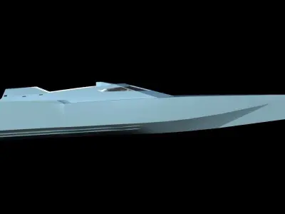 WP-18 patrol boat Low-poly 3D model