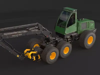 Generic Modern Forestry Harvester Used 3D model