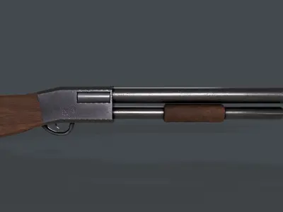 Stylized Pumpaction Shootgun 3D model