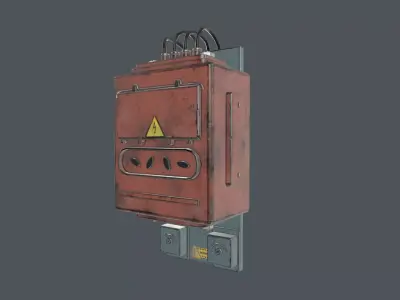 Old Industrial Electric Box - Vol 01 Low-poly 3D model