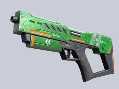 Cyberpunk gun Low-poly 3D model buy