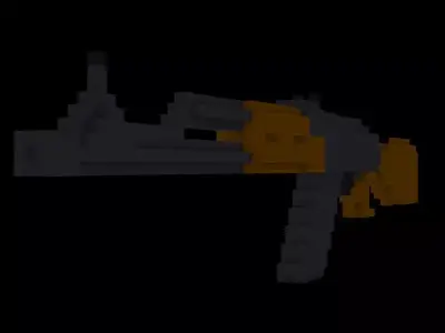 Voxel weapon low poly Low-poly 3D model
