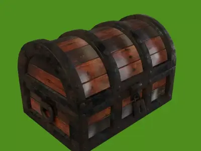 Treasure Chest Low-poly 3D model order
