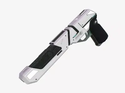 Laser Pistol Blaster PBR Low-poly 3D model