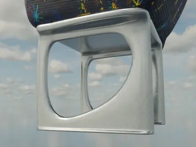 Bus Seat Low-poly 3D model