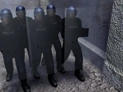 SWAT Police Officer Low-poly 3D model